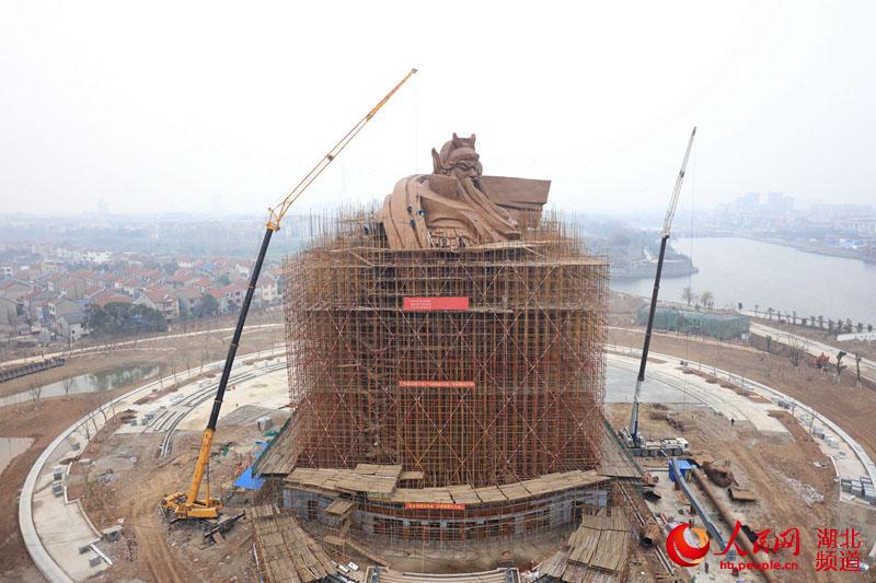 現(xiàn)全球最大關公青銅雕像，目測宇達施工（圖）
