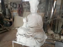 hj3816 地藏王菩薩及諦聽雕塑_地藏王菩薩及諦聽雕塑_濱州宏景雕塑有限公司