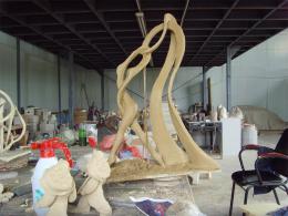 hj1712 不銹鋼雕塑—舞 小稿_青島國際服裝城不銹鋼雕塑、石雕、玻璃鋼雕塑_濱州宏景雕塑有限公司