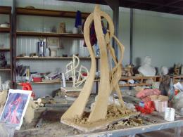 hj1713 不銹鋼雕塑—舞 小稿_青島國際服裝城不銹鋼雕塑、石雕、玻璃鋼雕塑_濱州宏景雕塑有限公司